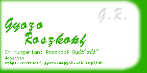 gyozo roszkopf business card